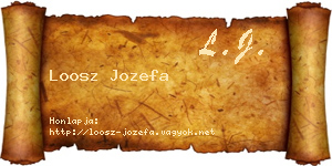Loosz Jozefa névjegykártya